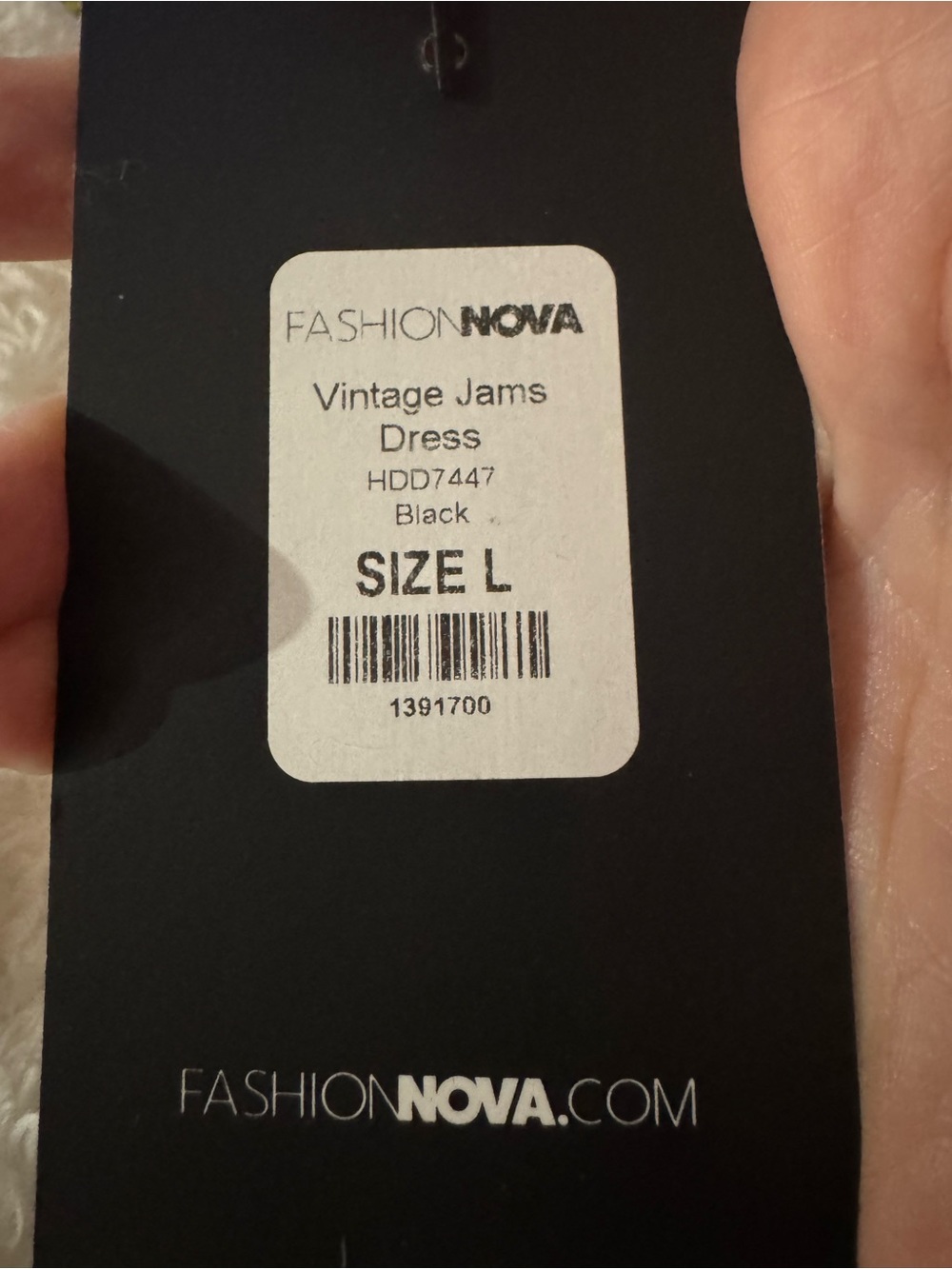 NWT New with tags Fashion Nova Vintage Jams Dress Black Size L Large